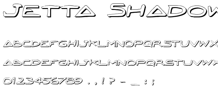 Jetta Shadow font